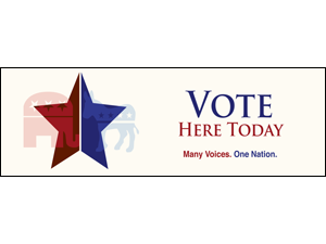 Picture of Vote Here Today Banner (VHT3B#001)